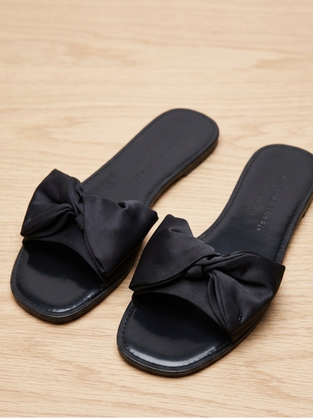 kate spade Black Bikini Bow Slide Sandals - Women's